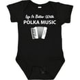 thumbnail image 3 of Inktastic Life's Better Polka Music Boys or Girls Baby Bodysuit, 3 of 5