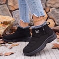 thumbnail image 5 of EKVAHL Women's Winter Snow Booties, Non‑Slip Lug Sole Ankle Boots, Faux Fur Lined Warm Snow Shoes for Cold Days City Walking Black, 5 of 5