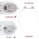 thumbnail image 5 of Elongated toilet seat cover - slow close, never loosen, easy to install y clean, made of polypropylene (pp), blanca, 5 of 7