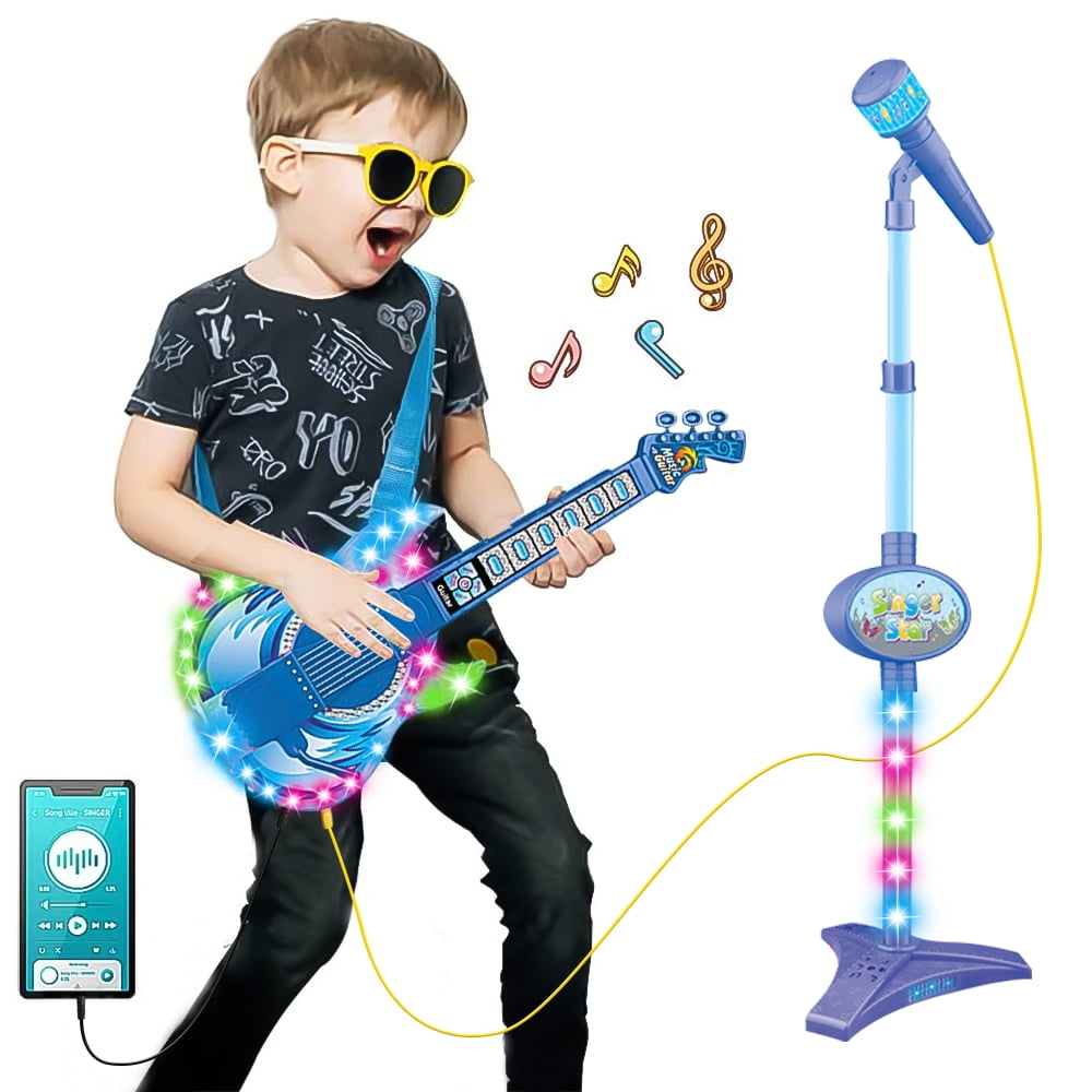 Style-Carry Musical Instrument Toy for Toddlers, Guitar Toys for Boy 4-8 Years, Pretend Play Microphone Toys,Gifts Toys for Boys 3-6 Years