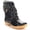 Black, variant on NATURE BREEZE DUCK-01 Women's Chic Lace Up Buckled Duck Waterproof Snow Boots