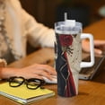 thumbnail image 6 of Lsque Gothic Skull With Roses Pattern 40 OZ Ice Bully Cup with Handle and Straw, Double Wall Stainless Steel Tumbler Travel Coffee Cup with Lid for Christmas Present, 6 of 8