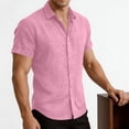 thumbnail image 6 of Maean S-3XL Men Big and Tall Shirts Short Sleeve Dressy Shirt Casual Business Button down Tee Tops, 6 of 7