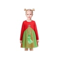 thumbnail image 2 of Girls Dress Red Green Snowman Star Tulle Christmas New Year Long Sleeve 7 Years, 2 of 7