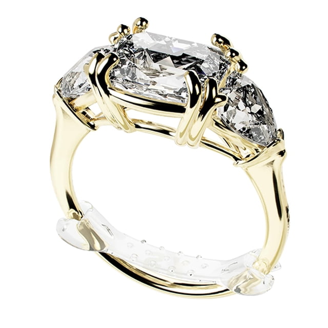 Ajustador De Tamaño De Anillo Invisible Chrome Cherry Ringo Para Anillos Sueltos (Paquete Múltiple De 10)