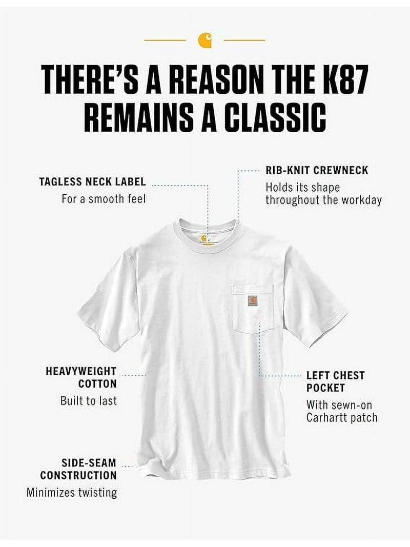 Carhartt Men's Loose Fit Heavyweight Short-Sleeve Pocket T-Shirt