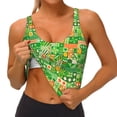 thumbnail image 3 of Picia St Patrick's Day6 Sports Bra for Women,Padded Strappy Sports Bras Medium Support Yoga Bra with Removable Cups,Running Yoga Bra-, 3 of 9