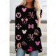 thumbnail image 2 of Elegant Women's musical note Print Long Sleeve Tees Tshirts Ladies Disney Mickey Mouse Casual Streewear O-Neck Fashion T-shirtsXL Gao Jinjia LED, 2 of 2