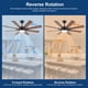 thumbnail image 4 of Ventilador de techo Kviflon 132 cm con luces y mando a distancia, color marrón, 4 of 9