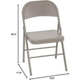 thumbnail image 2 of COSCO Steel Folding, Tan, 4-Pack Chair,, 2 of 7