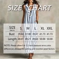 thumbnail image 2 of Morttic Women's Striped V-Neck Sleeveless Maxi Dress – Pocket, Ruffle Neckline, Casual Resort & Everyday Wear Red，XXL, 2 of 2