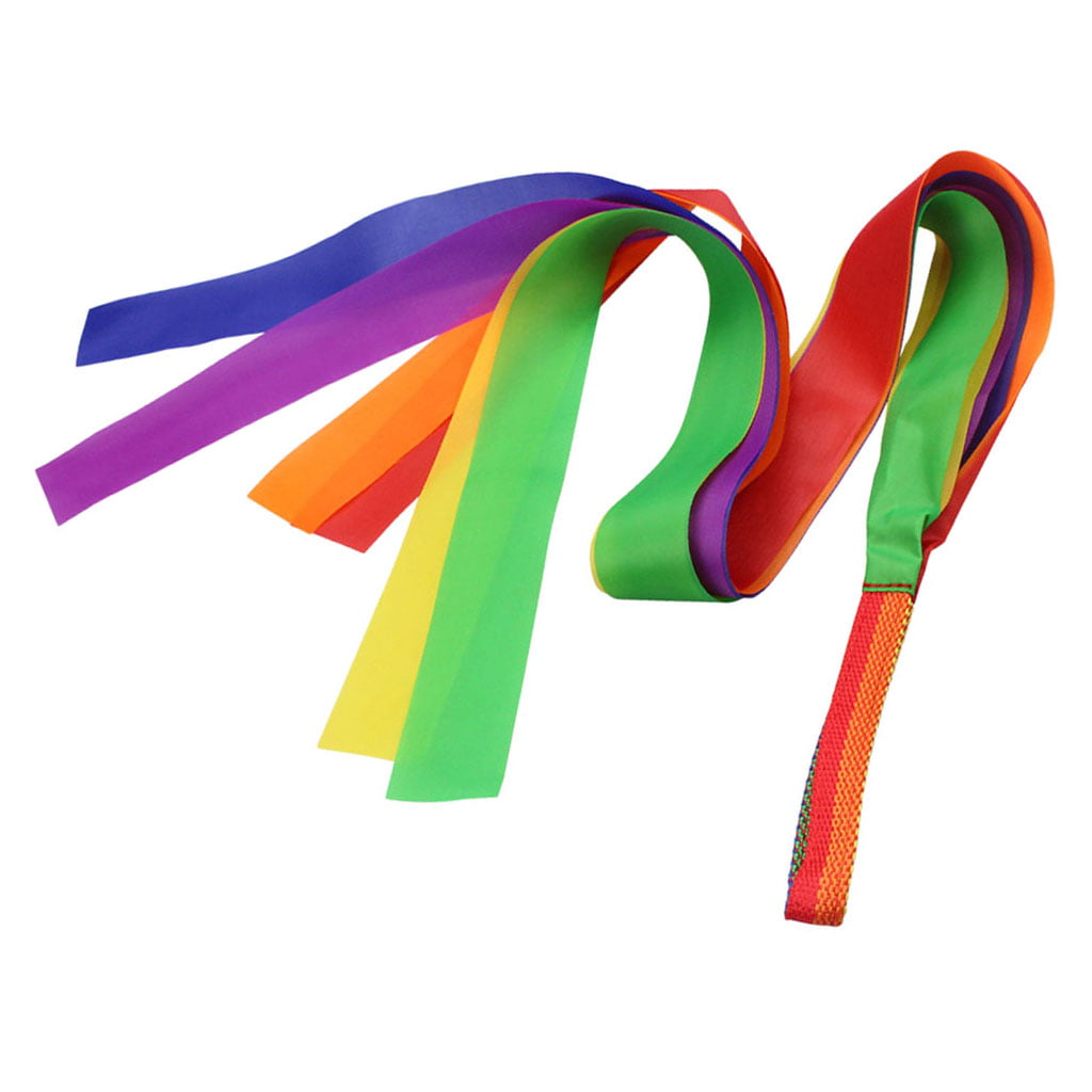 Kids Rainbow Dance Ribbon Rhythmic Art Gymnastic Streamer Hand Held Kids Toy 