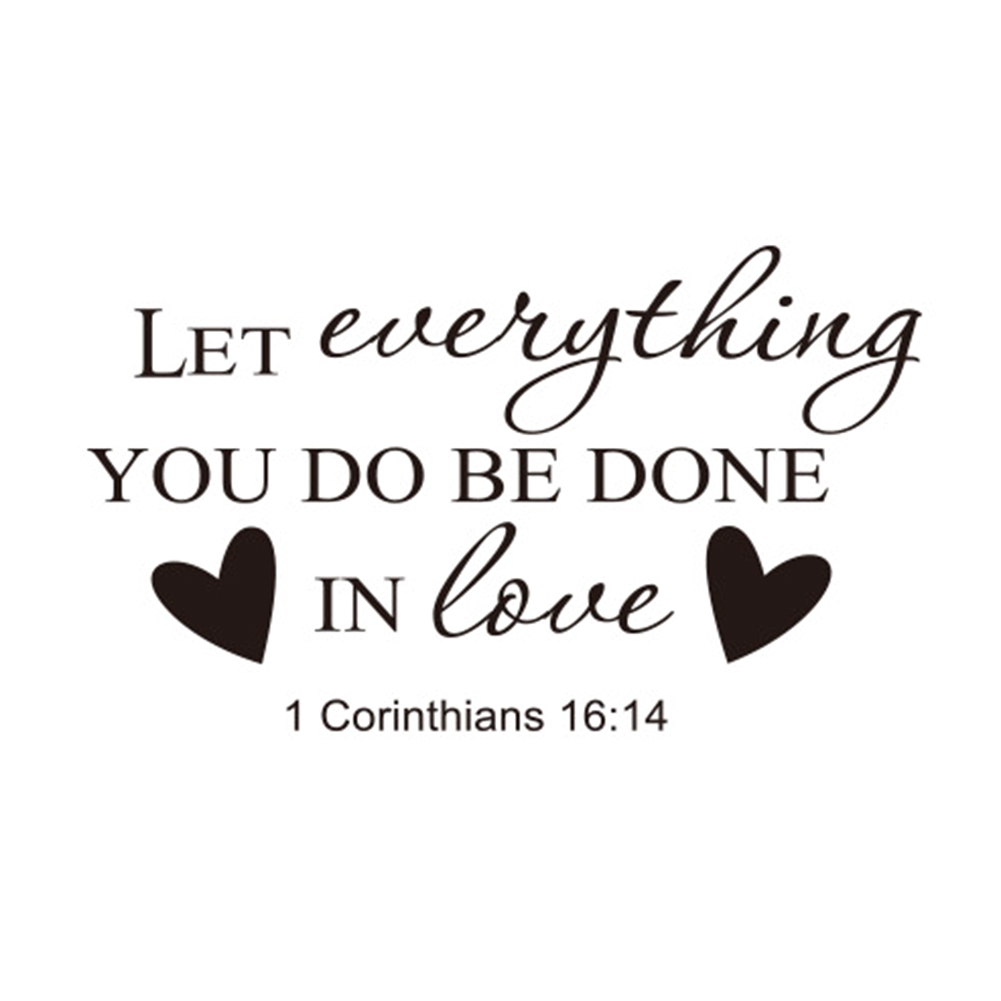 Bible Verse Wall Stickers Religious Decor Christian Quote Vinyl Wall