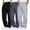 Black, variant on Blekii Men's 3-Piece Sweatpants Set, Solid Color Matching Joggers for Running Or Gym, Casual Athletic Pants with Elastic Waist, Soft Comfortable Fabric, Coordinated Sports Bottoms