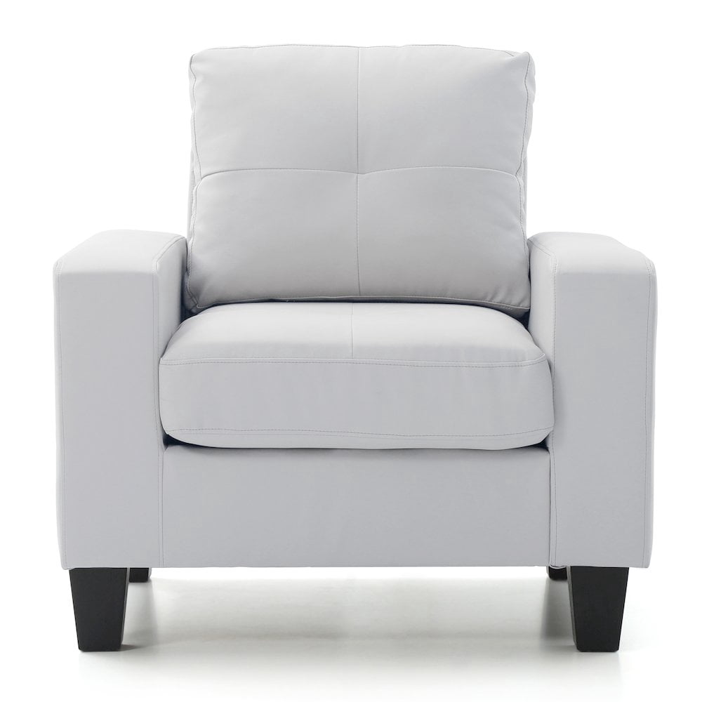 Glory Furniture Newbury Accent Chair in White Color