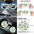 thumbnail image 6 of Yuyamidu Green Cactus Car Seat Cover Set 16 Pieces Steering Wheel Cover Seat Belt Strap Pads Sun Visor Car Coasters Wrist Key Chain Handbrake Gear Shift Knob Cover Chapstick Holder Keychain, 6 of 7