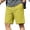 (New24)Yellow, variant on Thousandth Men's Vacation Quick Dry Regular Fit Plus Summer Size Elastic Waist Drawstring Shorts Pocket Cargo Lightweight Shorts Running Fashionable Pants Bandage Casual Shorts