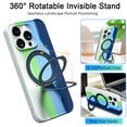 thumbnail image 2 of Case for iPhone 14 with Magnetic [Rotatable Invisible Ring Stand] [Compatible with MagSafe] Soft Microfiber Lining Military-Grade Drop Protection Phone Case for iPhone 14, Dazzle Blue, 2 of 6