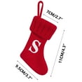 thumbnail image 2 of Christmas Stockings with Initials, 4.3" Mini Stockings Christmas, Embroidered Monogram Knit Christmas Stocking, Red Christmas Stockings Red for Family Holiday Xmas Party Decor, 2 of 4