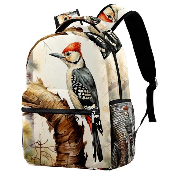 Lightweight Backpack Woodpecker School Bag Travel Laptop Daypack for Men Women Casual Rucksack