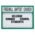 thumbnail image 4 of Aarco DMBM5272BK Double Sided Marquee with Header - Black, 4 of 7