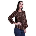 thumbnail image 3 of Moomaya Printed Button Placket Full Sleeve Top Round Neck WoMen's Casual Summer Tunic, 3 of 6