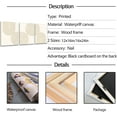 thumbnail image 3 of 3 Pcs Beige Boho Canvas Wall Art Neutral Geometric Symmetry Line Aesthetic Pictures Minimalist Prints Mid Century Modern Simple Abstract Painting Posters Wall Decor for Living Room 12x16in Framed, 3 of 6