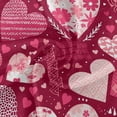 thumbnail image 3 of SKYSONIC Valentine's Day Hearts Round Tablecloth 60inch with Lace Indoor Wrinkle Free, Pink Cute Love Floral Circular Table Cover Washable Farmhouse Tabletop for Kitchen Dining Decor, 3 of 7