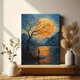 thumbnail image 6 of Qisvanset 12x16 Inch Framed Canvas Wall Art Psalm Verse Van Gogh Style Landscape Faith Home Wall Decor, 6 of 8