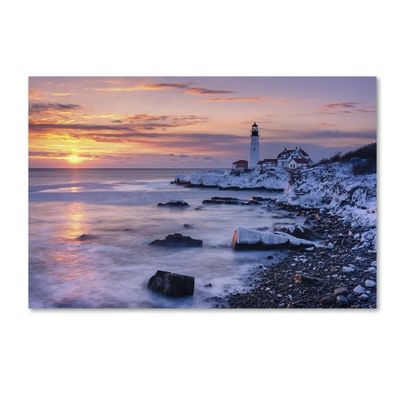 Trademark Fine Art 'Winter Lights' Canvas Art by Michael Blanchette Photography