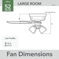 thumbnail image 5 of Hunter Fans 52" Hartland Lighted Ceiling Fan Matte Silver Finish with 5 Light Gray Oak Blades and Integrated LED Light Kit, 5 of 13