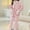 Pink, variant on BONIXOOM Couples Christmas Pajamas Womens Pajamas Loungewear Drawstring Long Sleeve Solid Sleepwear Sets Blue M