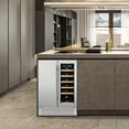 thumbnail image 3 of 19 Bottle and 57 Can Dual Zone Built-In and Freestanding Wine and Beverage Refrigerator,24" Wine Beverage Cooler ,Quick Cooling Under Counter Beer Wine refrigerator, 3 of 16