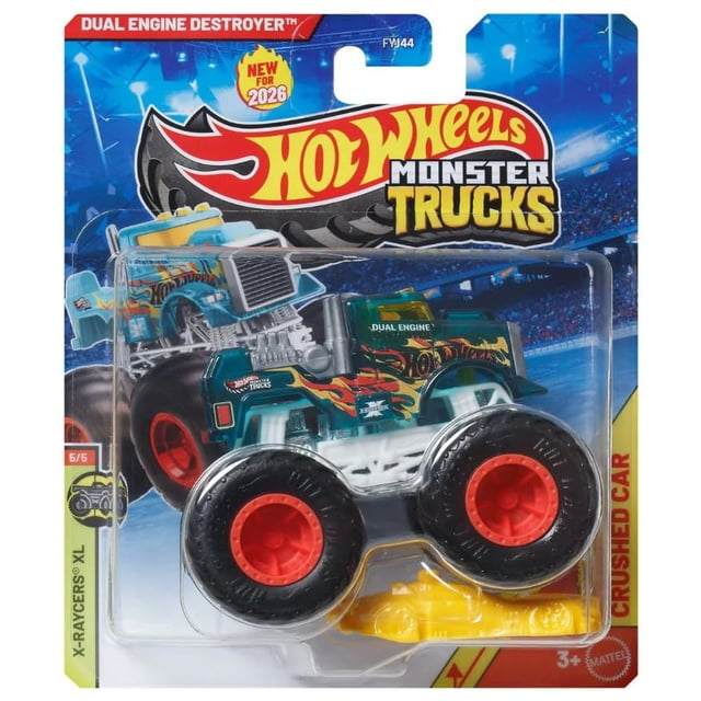 Vehículo de juguete Hot Wheels Monster Trucks Destructor de doble motor