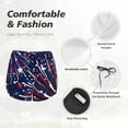 thumbnail image 4 of Susaid Red White Blue Fireworks 1 Print Women's High Waisted Running Shorts Quick Dry Athletic Gym Track Workout Shorts Zip Pocket-X-Large, 4 of 7