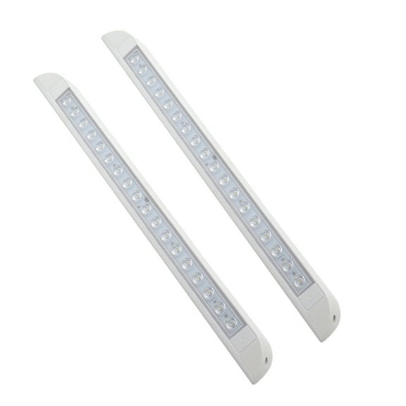 2X 18 LED Awning Light Bar 9W 12V Waterproof 506mm Porch Strip Lamp for Camping Caravan Truck RV Boat,2 x Awning Light Bar,White