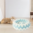 thumbnail image 5 of Taotanxi Donut Dog Beds for Small Dogs - Round Cat Beds for Indoor Cats for Calming Pet, Cute Modern Beds with Jacquard Shaggy Plush & Anti Slip Bottom, 16 Inch, Blue, 5 of 6