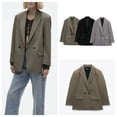 thumbnail image 2 of PB&ZASprimavera/verano 2023 nuevo traje de moda de ocio suelto para ir al trabajo chaqueta holgada de doble botonadura con solapa, 2 of 4