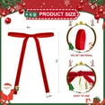 thumbnail image 2 of 36 Pcs Velvet Christmas Tree Bows 5x7 Inch Velvet Bows Door Garland Decor Vintage Wreath Bow for Wreaths Xmas Tree Home Decoration (Red), 2 of 14