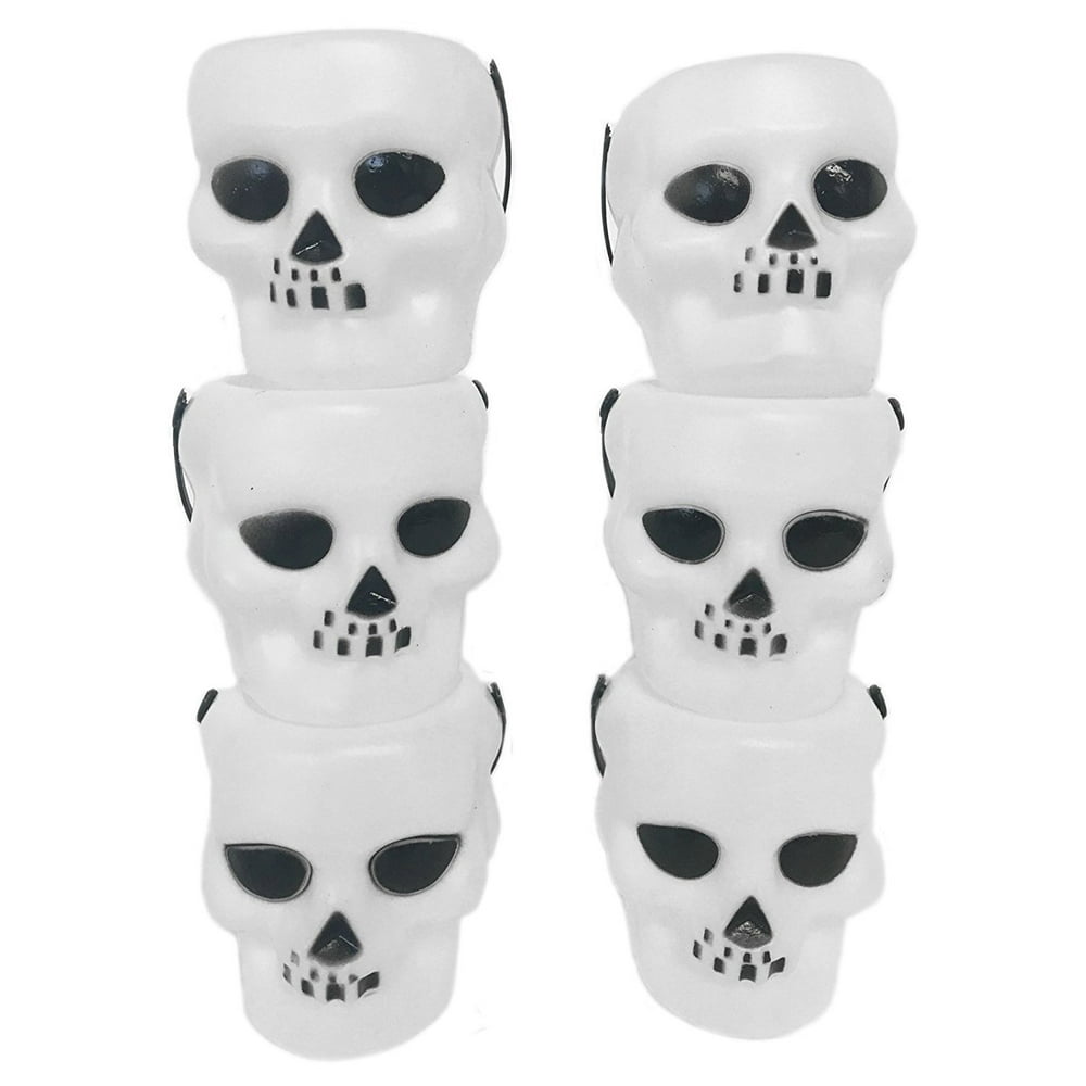 Set of 30 Mini Plastic Skull Favor Buckets for Halloween Party Favors ...