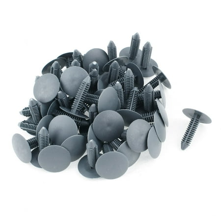 - Auto 7mm Hole Gray Plastic Rivets Bumper Door Fastener Push Clips 50 Pcs