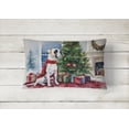 thumbnail image 2 of Carolines Treasures DAC1282PW1216 16 x 12 in. Unisex White Boxer Christmas Fabric Decorative Pillow, 2 of 4