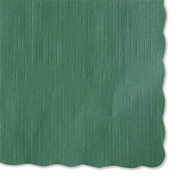 Hoffmaster, HFM310528, Scalloped Edge Paper Placemat, 100 / Carton, Hunter Green