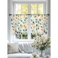 thumbnail image 6 of Sheer Curtains 54 Inches Long, Colorful Leaf Light Filtering Window Curtains for Living Room/Bedroom, Spring Vintage Botanical Summer Rod Pocket Voile Sheer Curtain Drapes, 52"W x 54"L, 2 Panels, 6 of 8