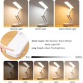 thumbnail image 3 of Lampe de Table Solaire, Lampe de Bureau Solaire Pliable Portable Rechargeable par USB 24LED Éclairage de Lecture Intérieur, Lampes de Lecture de Chevet, 3 of 5