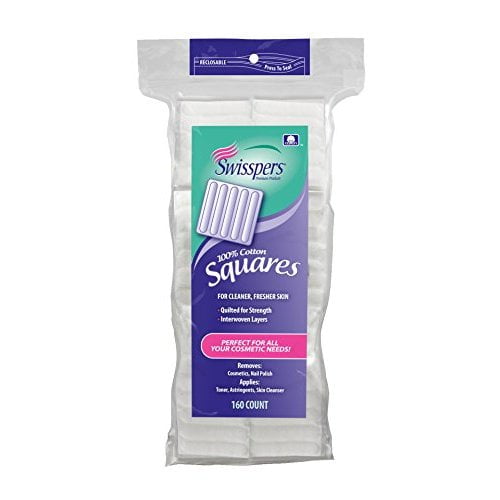 Swisspers Cotton Squares, 160 Ct