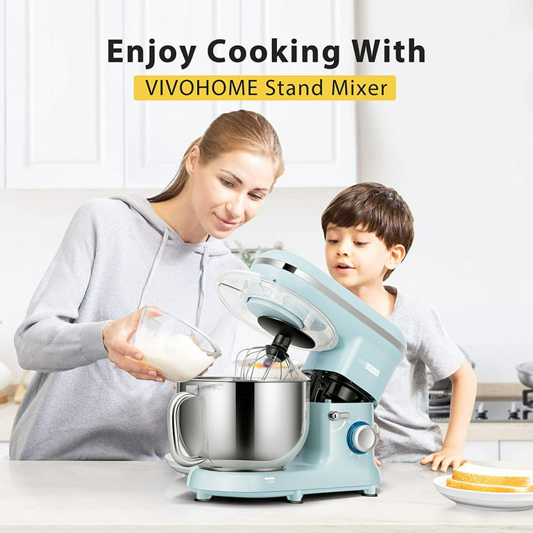  Howork Electric Stand Mixer,10+p Speeds With 6.5QT Stainless  Steel Bowl,Dough Hook, Wire Whip & Beater,for Most Home Cooks,Blue: Home &  Kitchen