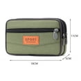 thumbnail image 5 of KGOTA Men Change Pouch Canvas Zipper Coin Purse With Multi Pocket (Green Style One), 5 of 7