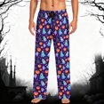 thumbnail image 2 of CONZONE Halloween Mens Pajama Pants Elastic Waist Drawstring Hallowmas Printed Lounge Pants for Men Soft Sleepewear Pjs Bottoms with Pockets, 2 of 4