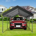 thumbnail image 2 of Tuekys Outdoor Adjustable Carport, Heavy Duty Car Canopy, Garage Boat Shelter Party Tent, Metal Steel Frame & Polyester Top Carport Shelter, 2 of 8